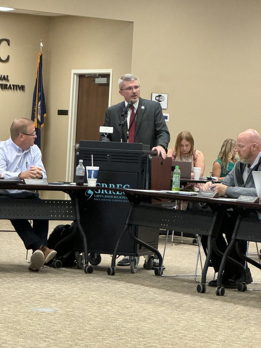 Glad to have <a href="/All_in_KY/">Commissioner Fletcher</a> at the <a href="/GRRECKY/">GRRECKY</a> Board Meeting this morning! Appreciate his hard work leading! <a href="/GRRECexec/">Bart Flener</a> #allinKY