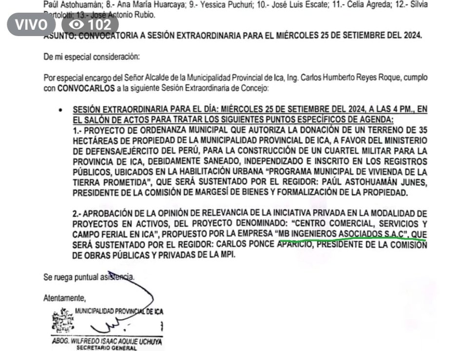 #Ica Iqueños preocupados por perder nuestro tradicional Campo Ferial de la Vendimia (Más de 11 hectáreas), Municipalidad corrupta pretende entregar en concesión a empresa denunciada por sobornos en el gobierno de Pedro Castillo, un llamado a la <a href="/FiscaliaPeru/">Ministerio Público</a> <a href="/ContraloriaPeru/">Contraloría del Perú</a>.