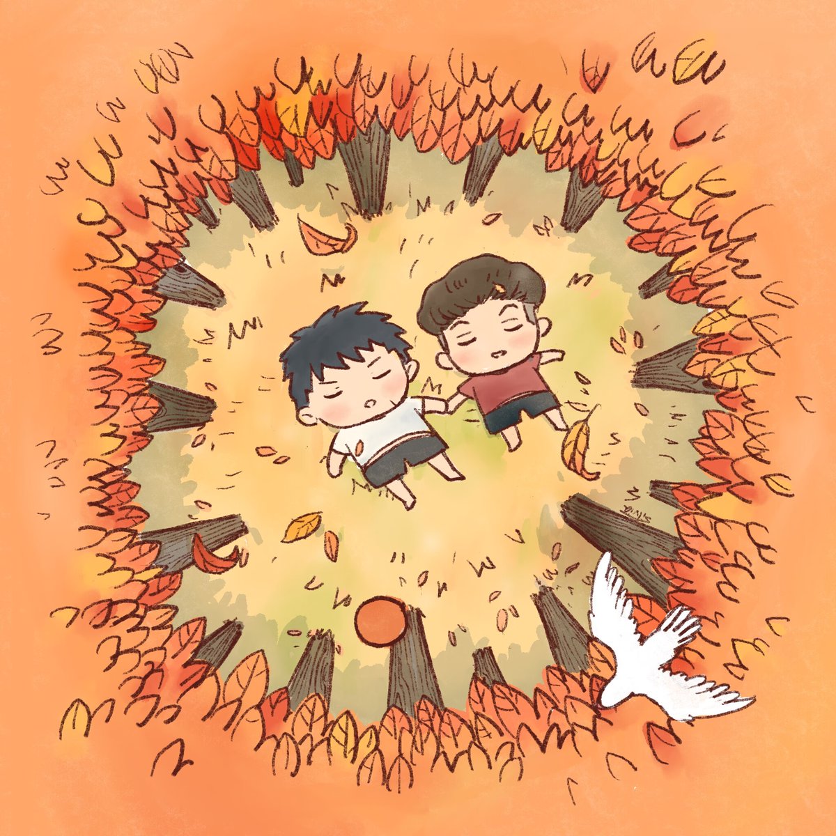 #태섭대만
#リョ三
做个秋天的梦吧