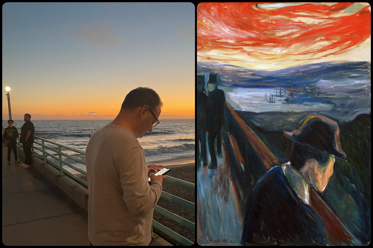 ArtButSports's tweet photo. Sick Mood at Sunset, Despair, by Edvard Munch, 1892, 📸 by @CoachLindsayG https://t.co/gALIpcqiKl