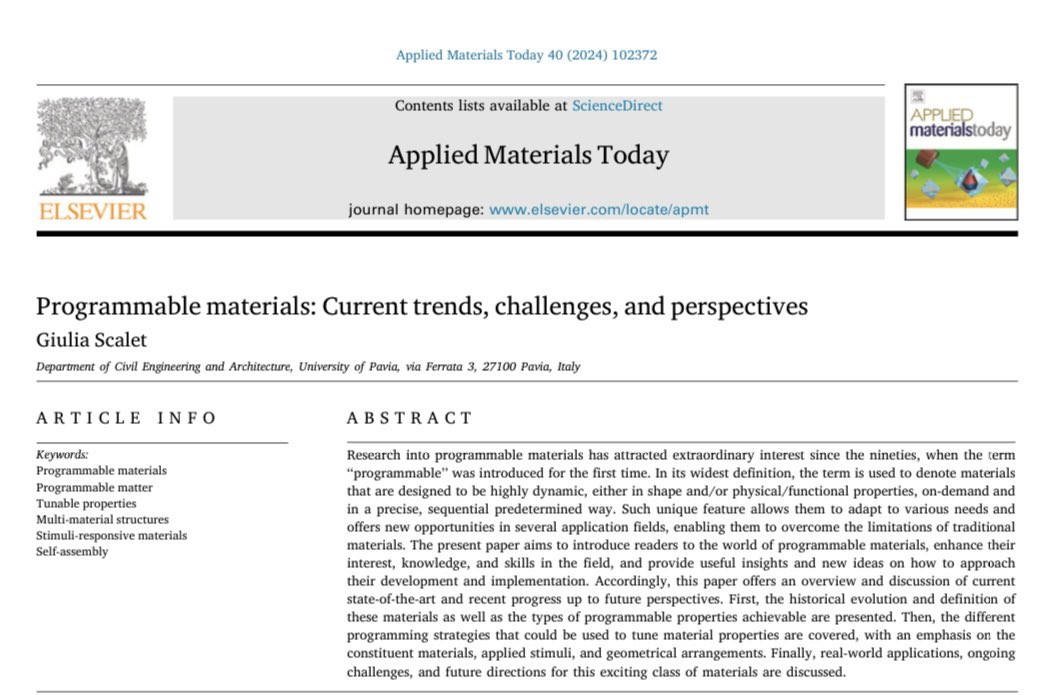 Laboratory of Programmable Materials & Structures tweet media
