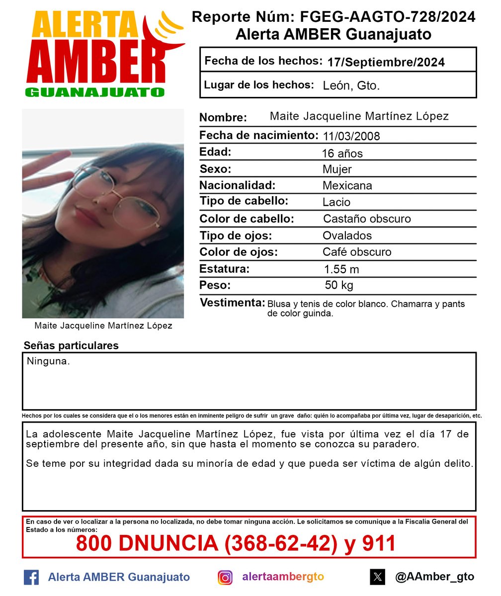 Alerta AMBER GTO. tweet media