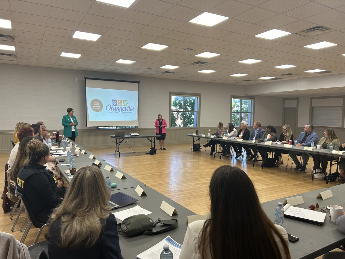 Honoured to join 15+ community partners for a Mental Health &amp; Addictions Roundtable led by <a href="/lisa_posty/">Lisa Post</a>, with MPP Dufferin-Caledon <a href="/SylviaJonesMPP/">Sylvia Jones</a>. Excited to discuss priorities and explore wonderful opportunities for community collaboration.