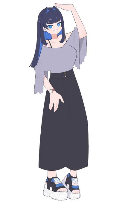 I wanted to draw her in those thick sole sandals#kronillust 