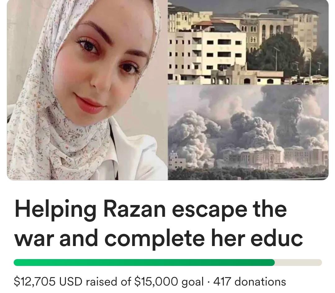 Hi dear friends 💞❓

We are very very very close to reach 13k ⚠️🥺🥺💞

 we only need $295 ⚠️

 come on friends we can do it today🇵🇸🙏

🚨🚨Keep sharing 
QT,RT
we can do it..🍉🍉
<a href="/gazafunds/">Gaza Funds</a>
<a href="/Louis_Allday/">Louis Allday</a>
<a href="/ARMY4Palestine/">ARMY for Palestine</a>
🥺💞💞💞💞💞💞💞💞💞
gofund.me/3d4eee27