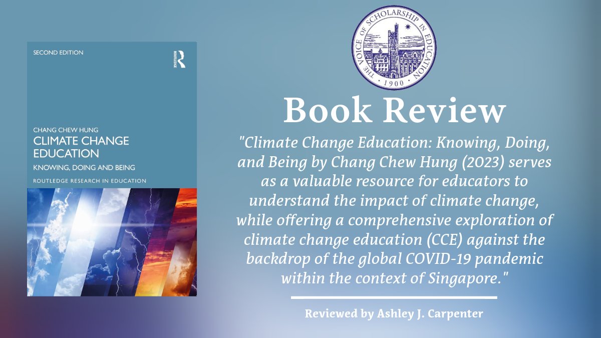 TC Record (@tcrecord) on Twitter photo Dr. <a href="/changchewhung/">Chang Chew Hung</a>’s book clarifies the economic and social impacts of climate change education and addresses several crucial questions about its purpose, content, teaching methods, and assessment. Read Dr. <a href="/ashjcarpenter/">Dr. Ashley J. Carpenter</a>’s review: ow.ly/yr8C50TpYSG <a href="/appstate/">Appalachian State</a> <a href="/RoutledgeEd/">Routledge Education Books</a> Dr. <a href="/changchewhung/">Chang Chew Hung</a>’s book clarifies the economic and social impacts of climate change education and addresses several crucial questions about its purpose, content, teaching methods, and assessment. Read Dr. <a href="/ashjcarpenter/">Dr. Ashley J. Carpenter</a>’s review: ow.ly/yr8C50TpYSG <a href="/appstate/">Appalachian State</a> <a href="/RoutledgeEd/">Routledge Education Books</a>