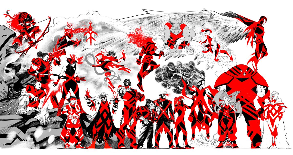 TheWarblazer's tweet photo. Dani Moonstar and Lucas Bishop make an appearance ! 

Really enjoyed working with their designs! Tried to stay with their classic points, while trying to use some indigenous influences for Mirage ! Bishop gets some pouches :D 

#mirage #bishop #xmen #daily https://t.co/oXoGAgf2es