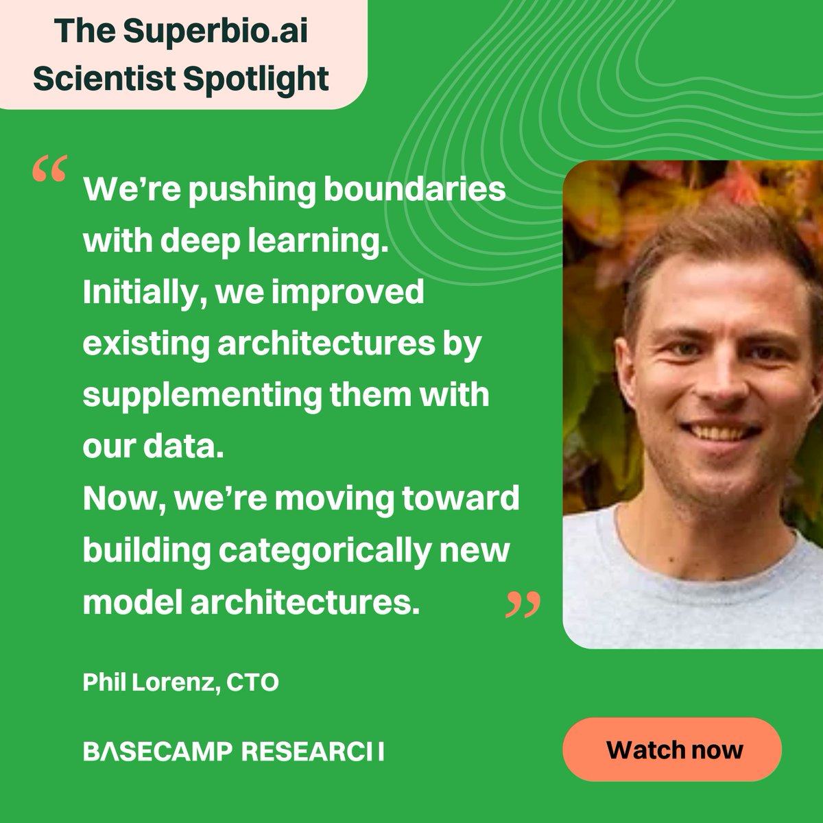 Basecamp Research (@basecamp_res) on Twitter photo 🎧Want to learn more about how <a href="/Basecamp_Res/">Basecamp Research</a> is exploring the frontiers of biology with AI? <a href="/berkebuyukkucak/">Berke Buyukkucak</a> spoke to our CTO Philipp Lorenz for the <a href="/superbioai/">Superbio.ai</a> Scientist Spotlight.
Watch, listen or read here: blog.superbio.ai/superbio-scien… 🎧Want to learn more about how <a href="/Basecamp_Res/">Basecamp Research</a> is exploring the frontiers of biology with AI? <a href="/berkebuyukkucak/">Berke Buyukkucak</a> spoke to our CTO Philipp Lorenz for the <a href="/superbioai/">Superbio.ai</a> Scientist Spotlight.
Watch, listen or read here: blog.superbio.ai/superbio-scien…