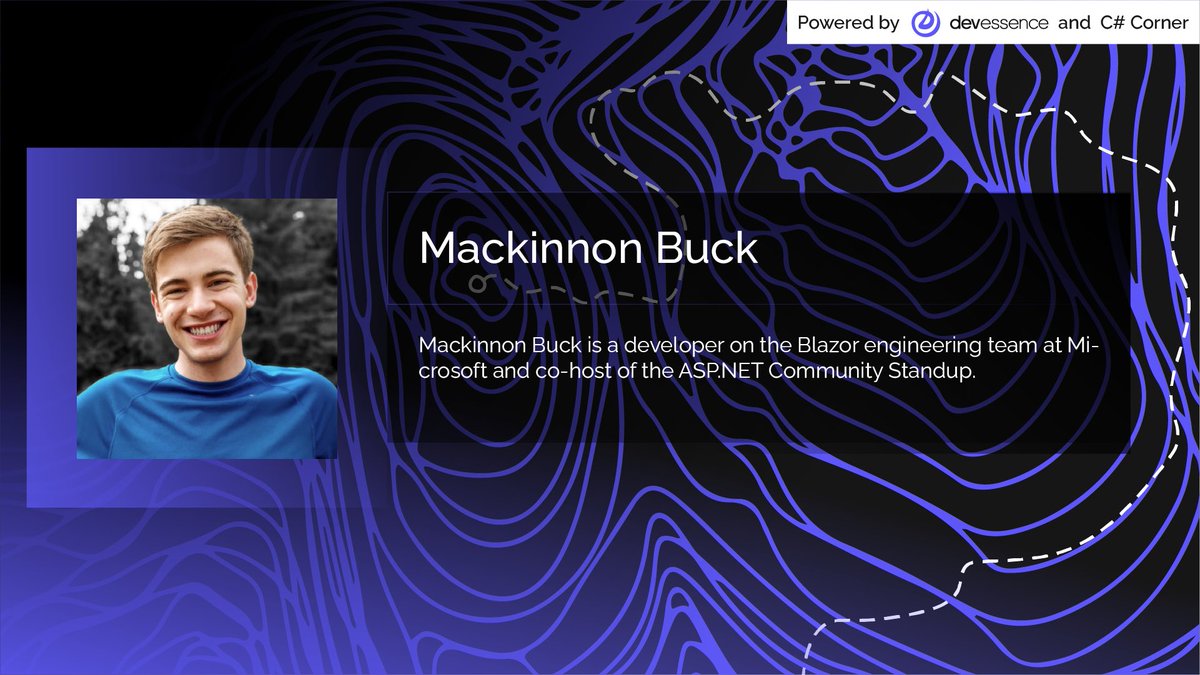 trail_blazor's tweet photo. Welcome @MackinnonBuck, developer on the #Blazor engineering team at @Microsoft - our next speaker at #trailblazor conference⭐️ https://t.co/j3e0stIuMw