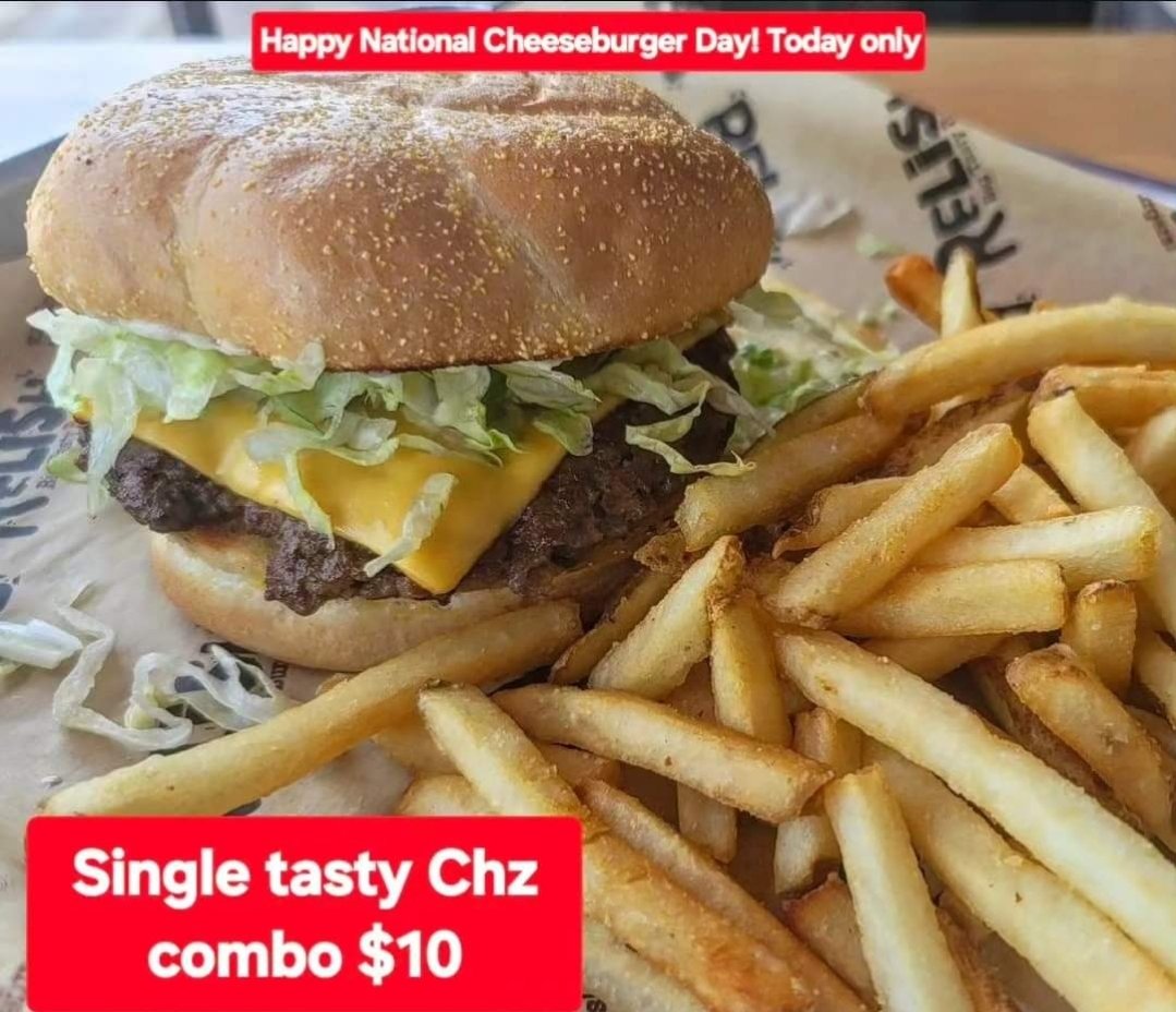 BeachesLocal's tweet photo. Happy national cheeseburger day!!!!
Today's promo in store purchase.
SIngle cheese combo FOR $10 (Sept, 18) https://t.co/3jKRgwWaD9