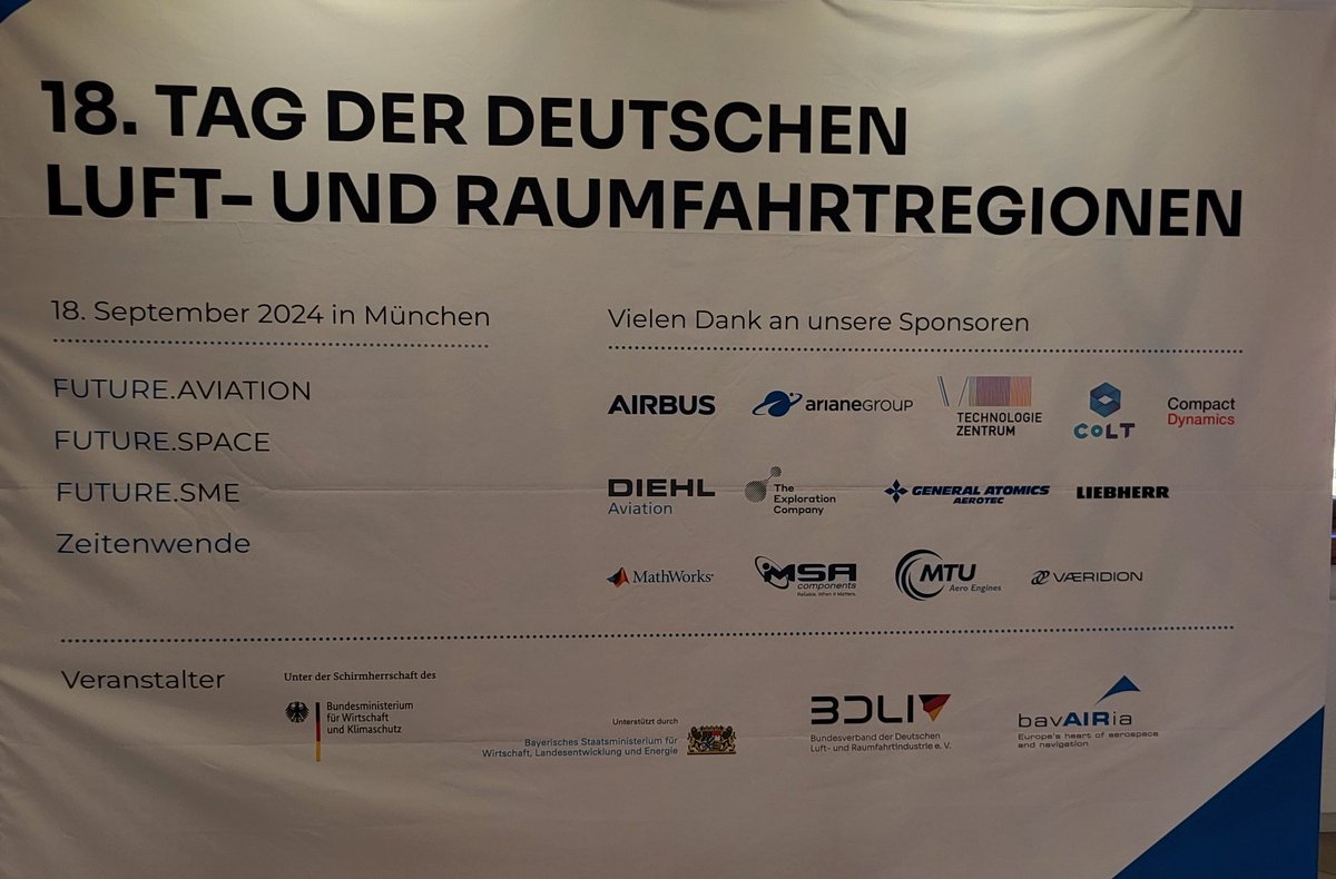 Junge GSP München (inaktiv) (@jgsp_muenchen) on Twitter photo Heute auf dem 18. Tag der Deutschen Luft- und Raumfahrtregionen in München!
Tolle Veranstaltung und ein großer Dank an <a href="/bdlipresse/">BDLI e.V.</a> und @bavAIRia für die Organisation.
#Innovation #SME #defence #Security #climate
<a href="/BayStMWi/">Bayerisches Wirtschaftsministerium</a> <a href="/HubertAiwanger/">Hubert Aiwanger</a> Heute auf dem 18. Tag der Deutschen Luft- und Raumfahrtregionen in München!
Tolle Veranstaltung und ein großer Dank an <a href="/bdlipresse/">BDLI e.V.</a> und @bavAIRia für die Organisation.
#Innovation #SME #defence #Security #climate
<a href="/BayStMWi/">Bayerisches Wirtschaftsministerium</a> <a href="/HubertAiwanger/">Hubert Aiwanger</a>