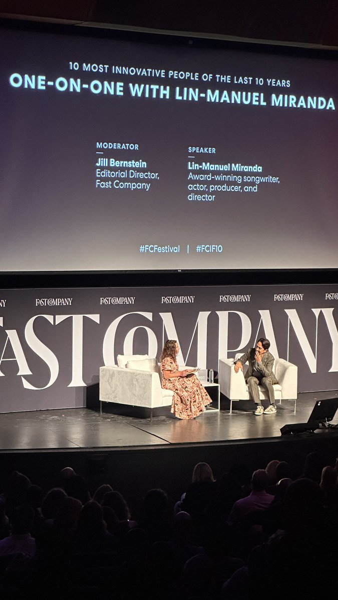 .<a href="/Lin_Manuel/">Lin-Manuel Miranda</a> talks about his next project <a href="/FastCompany/">Fast Company</a> #fcfestival #FCI10