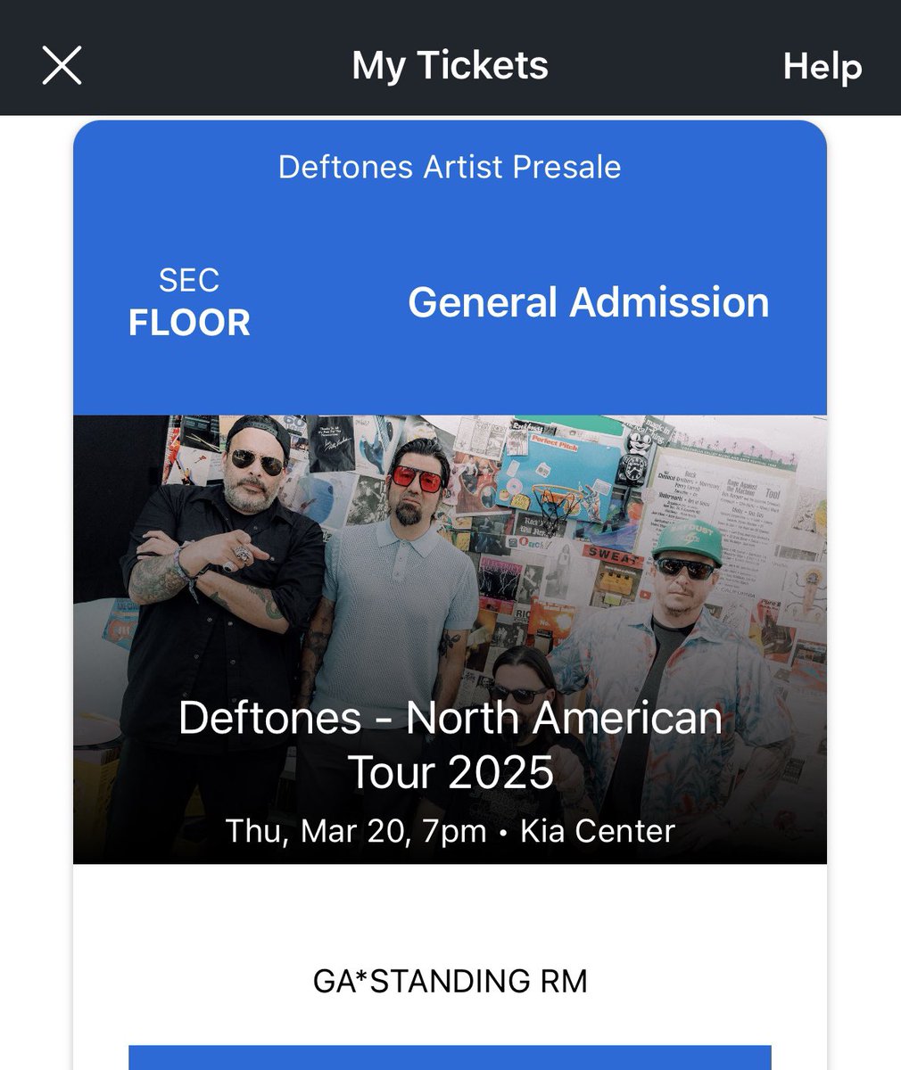 Alex_Belluomo's tweet photo. went to hell and back for an hour trying to get these tickets but i finally got them !!! :’) #deftones #ticketmaster https://t.co/NbDsXFTwSq