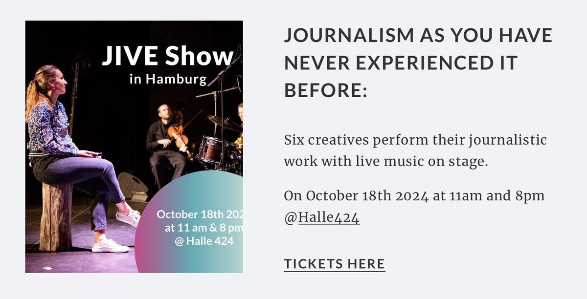 In exactly one month: October 18th - I will present Mélanie Wenger &amp; my timber investigation financed by <a href="/journalismfund/">Journalismfund Europe</a> on stage again at the JIVE SHOW in Halle 424, Hamburg - There are two shows: morning <a href="/11am/">11 am in morning</a> &amp; evening <a href="/8pm/">8pm</a> Tickets are available here: pretix.eu/JIVE/hamburg/