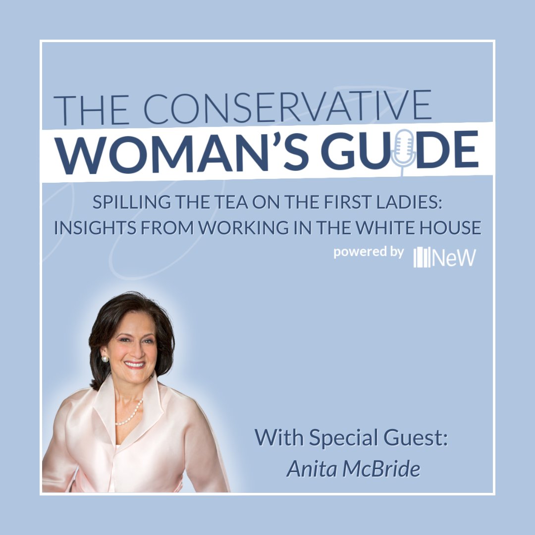 AnitaBMcBride's tweet photo. Had a great time on The Conservative Woman's Guide podcast with @newnetwork ! We discussed the evolving role of First Ladies, challenges Afghan women face, and advice for young conservatives. A powerful conversation—hope you'll tune in! #RememberTheFirstLadies #PodcastEpisode https://t.co/cNjOabpnVH
