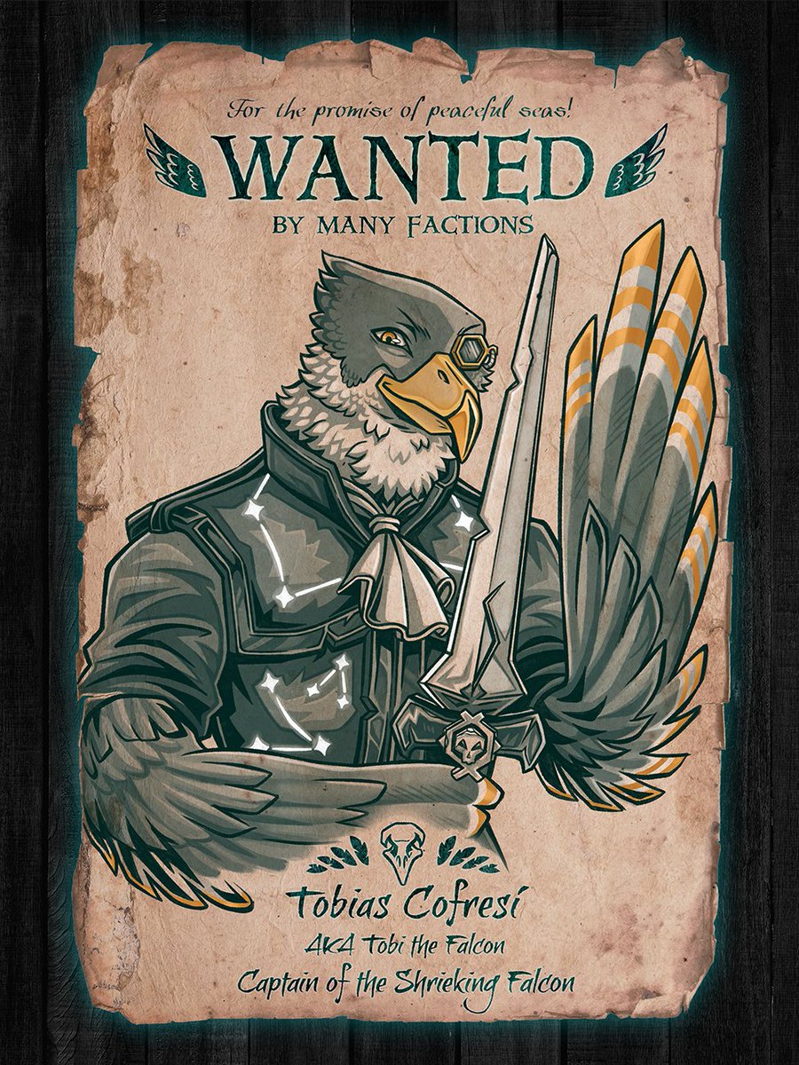 martii_art's tweet image. Beware the shadow of this Pirate's wings, lest you become the next prey in his golden talons! 🦅
This stunning and unique Pirate belongs to @TobiTheFalcon! Thank you for commissioning me 🥰
#SeaOfThieves