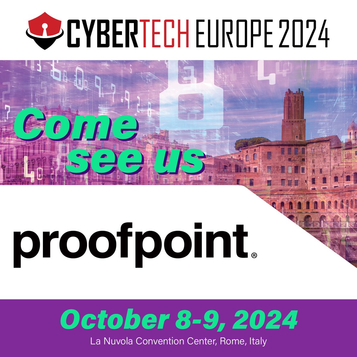 thepuchiherald's tweet image. Passa al nostro stand al Cybertech Europe 📣 ! Abbiamo in programma 3 sessioni demo ⏱ :
Protect People
Mitigate Human Risk
Defend data 
Partecipa e potrai vincere dei premi Nike! 🧢 👟 👕 #cybertech2024 #CybertechEurope #cybersecurity bit.ly/3MQC6F5