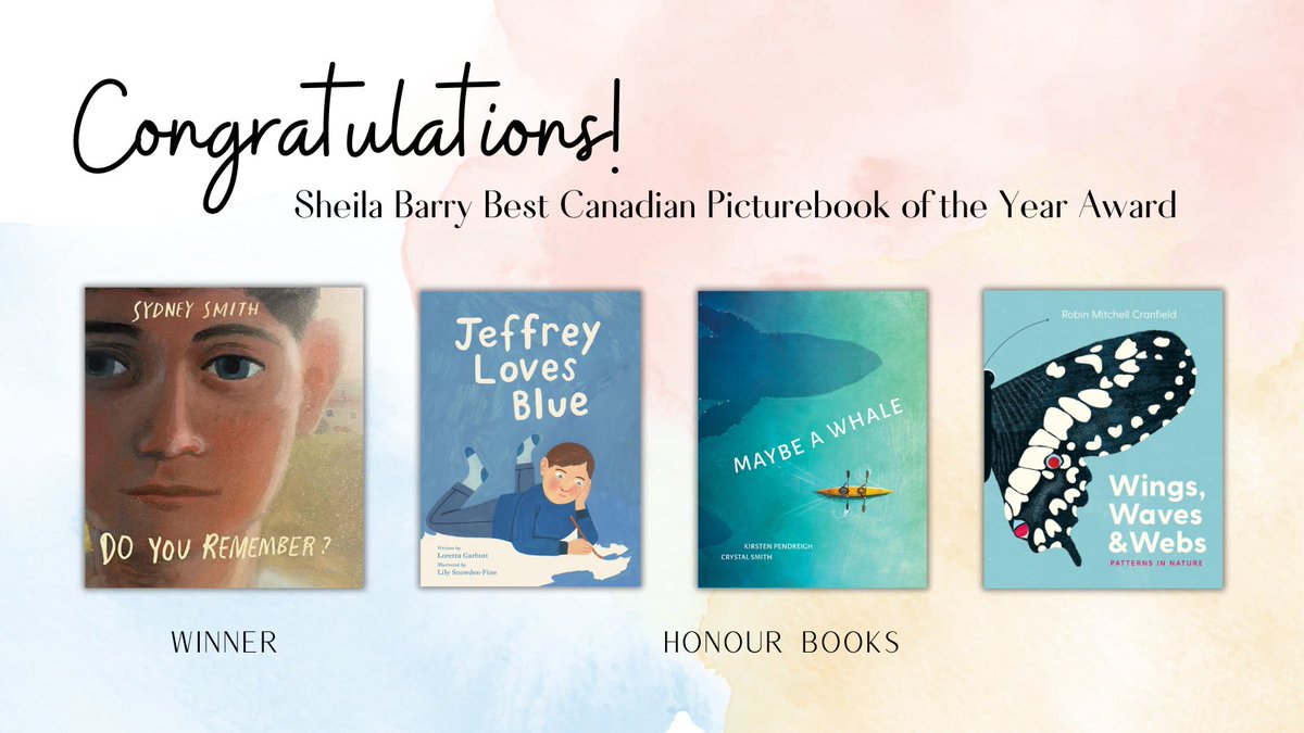 DO YOU REMEMBER? by @sydneydraws wins the 2024 Sheila Barry Best Canadian Picturebook of the Year Award. Learn more at bit.ly/47xHy9j