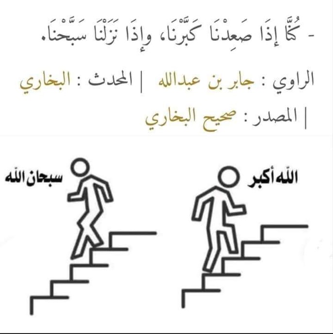 Une Sunnah méconnue

Dire « Allāhu Akbar » lorsque nous montons et « Subḥān Allāh » lorsque que nous descendons. 

Al-Bukhārī (2993) rapporte que Jābir ibn 'Abd Allāh رضي الله عنه a dit : Lorsque nous montions, nous disions « Allāhu Akbar » ; et lorsque nous descendions, nous