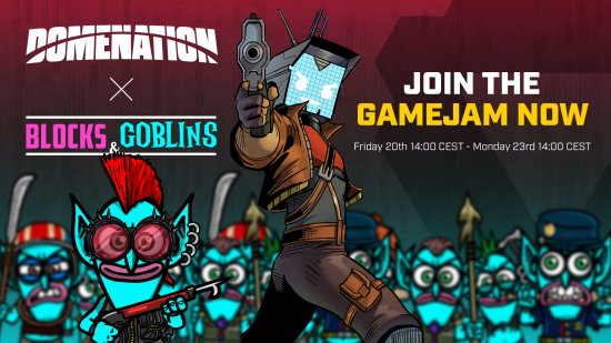 Domenation_Game's tweet photo. Welcome participants, As promised, the #DomeJam with @blocksandgobs  🟪🧝‍♀️  is finally ready to start this Friday, the 20th, at 14:00 CEST and will finish on Monday, the 23rd, at 14:00 CEST. So, warm up those skills and get ready to create something awesome! 👨‍💻 🔥

Click the link to access the rules and join the Jam👇https://t.co/Kw7zyrCe6I