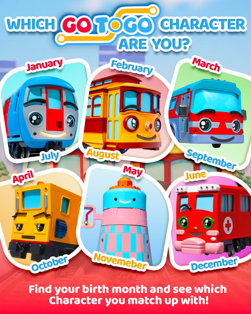go_togo_tv's tweet photo. What’s not fun about birthdays!🤗 Let us know when your birthday is &amp; see which #GOTOGO character shares that special month with you! https://t.co/Jy3fwuCOSe