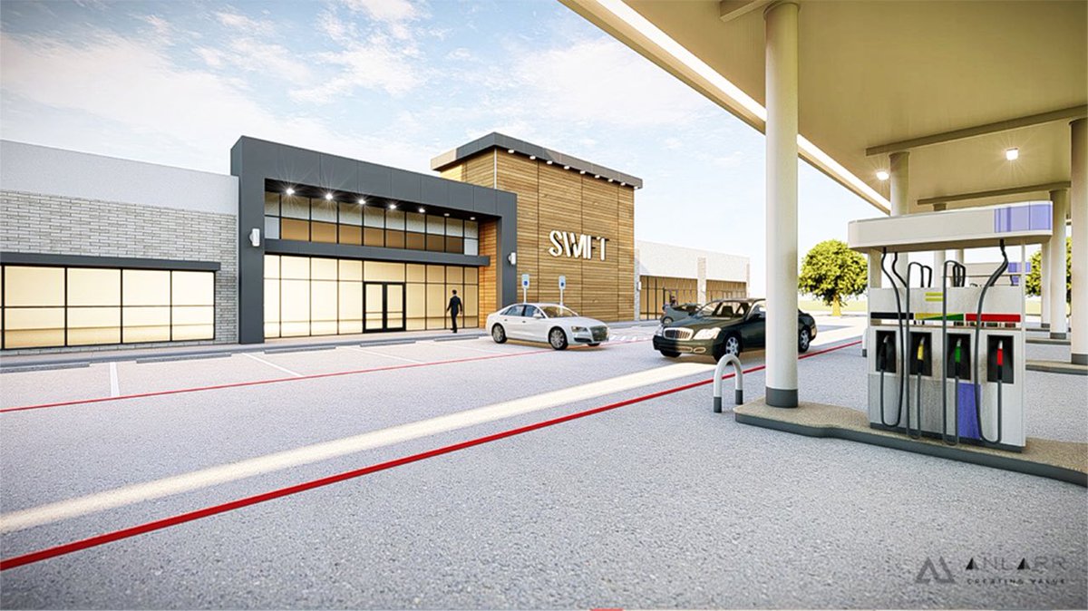 anlarrteam's tweet photo. We are excited to announce the design wing of Anlarr, "ANLARR DESIGNS", making our company a one stop shop for your projects from designing and permitting to construction. Here's a sneak peek of the design team's first project, a 9,081 sqft Swift Gas Station in Conroe, TX https://t.co/o9NzqMGBmt