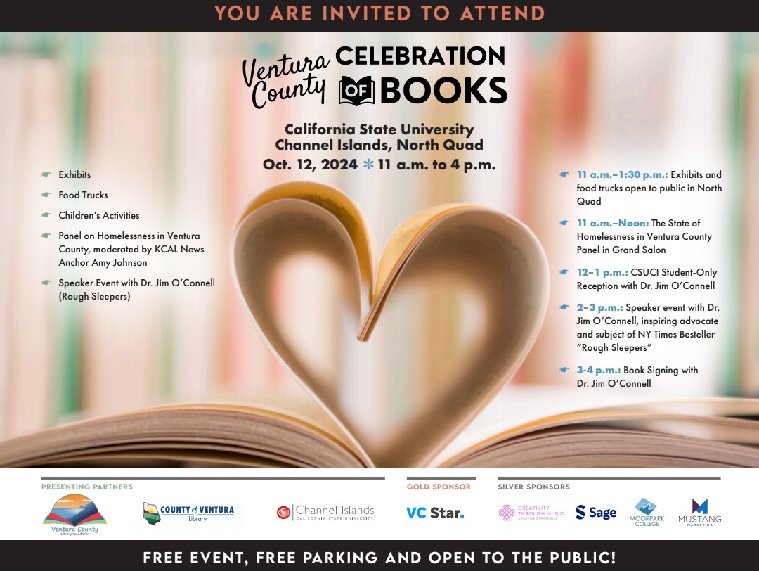 📚 Please join us October 12, 2024 on the campus of CSU Channel Islands for the Ventura County Celebration of Books.  The event is free, parking is free, and it's open to the public.
vclibraryfoundation.org/ventura-county…