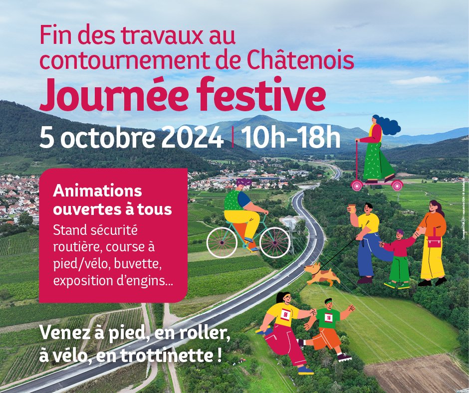 toutelalsace's tweet image. #IdéeSortie Rendez-vous samedi 5 octobre pour une journée festive à #Châtenois !

Que vous soyez à pied, à vélo ou à trottinette, venez déambuler sur la nouvelle route du #contournement de Châtenois🚶🚴🛴

👉 Plusieurs animations vous attendent :  alsace.eu/agenda/journee…