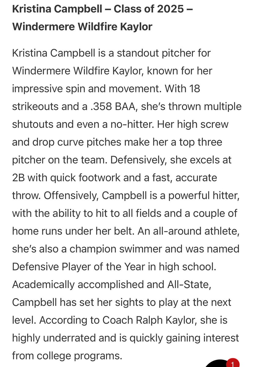 Wildfire18u's tweet image. Great things happening in WiFi Nation!  Another top 100 player in the country has been announced! Congrats @Kristin13618290 &amp;amp; family! Coming in at #98 with @ExtraInningSB 👀💪🏽💪🏽🔥🔥🔥#catchingwildfire #uncommitted #LetsGoo @SBRRetweets @CoastRecruits @THEWOWSB @SoftballDown
