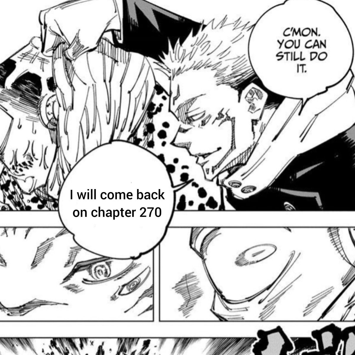 RyomenMegkuna's tweet photo. you a real dumbass if you dont think sukuna is coming back i mean the signs are everywhere in the manga https://t.co/LYPRU80hGZ