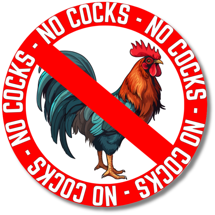 ThePosieParker's tweet photo. New sticker..... #NoCocks https://t.co/wWTjmAQp0F