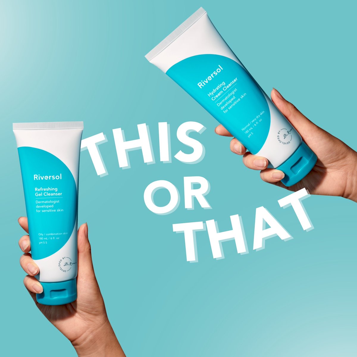 Which cleanser is your go-to? 💧
￼
 Are you Team Gel Cleanser or Team Cream Cleanser? Let us know in the comments below!
￼
#thisorthat #cleansers #creamcleanser #gelcleanser
