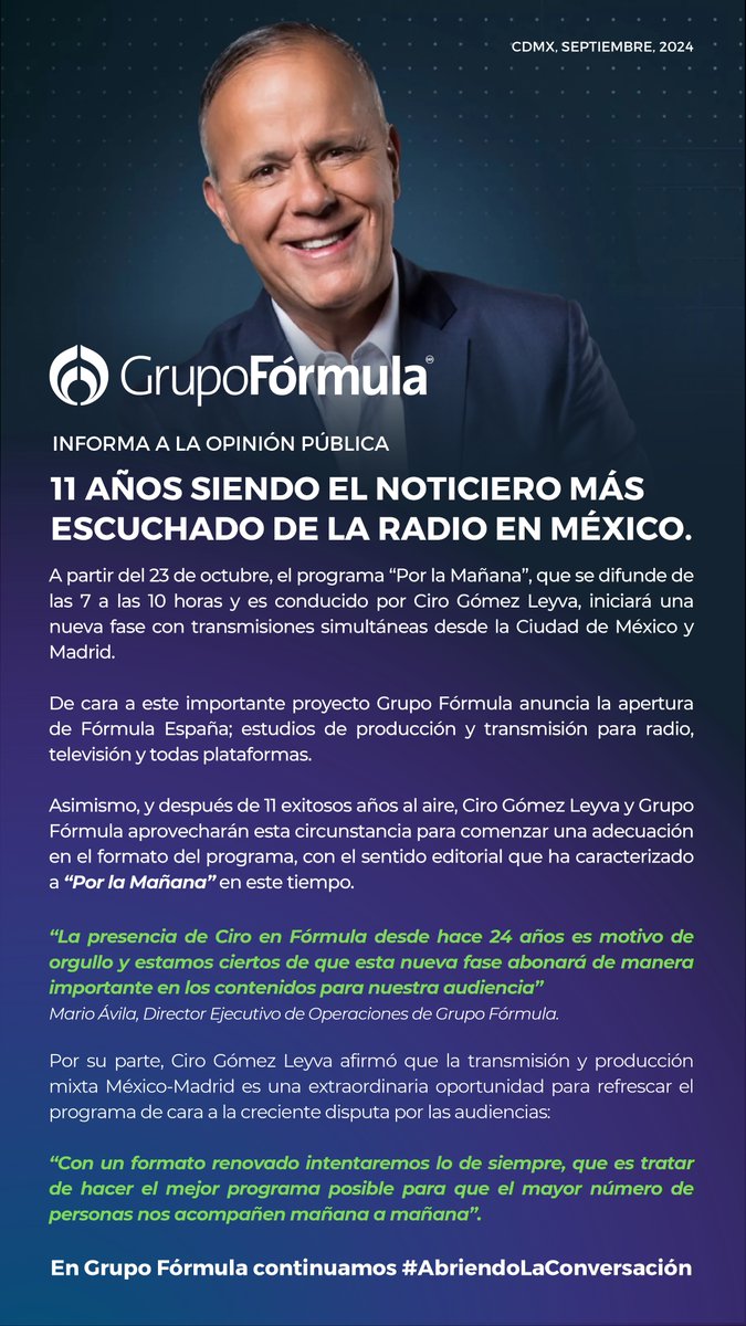 Ciro Gómez Leyva tweet media