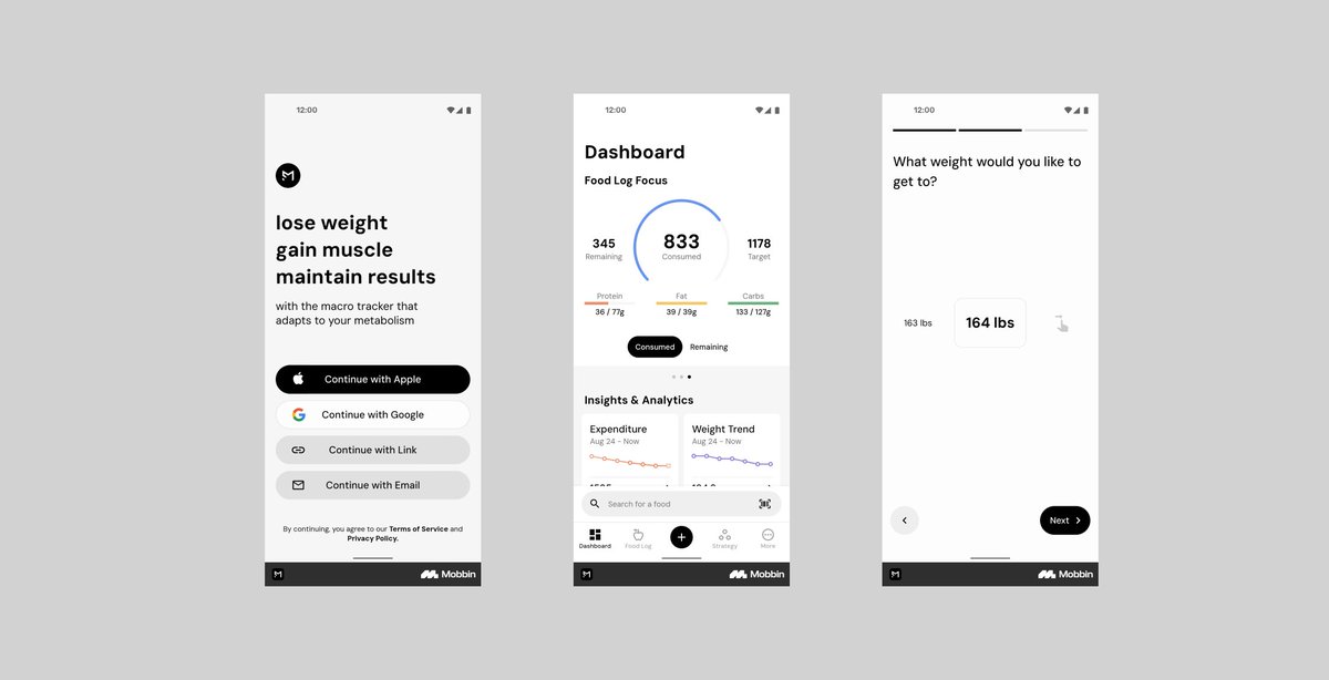 jxffxry__'s tweet image. Day 2 of my #mobbinredesignchallenge! 
Today&apos;s focus: replicating the sleek, functional UI of Macrofactor for Android. #UIUX #AndroidDesign #DesignChallenge