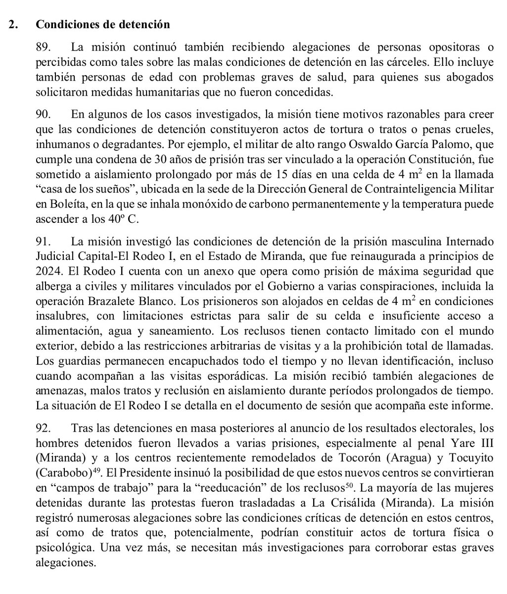 AndreinaBaduel's tweet photo. #Atencion ¡POR FAVOR RT!

En el informe de La Misión de Determinación de los Hechos de la ONU sobre Venezuela, pag 15, numeral 91 destacan las condiciones inhumanas en el Rodeo I, a las que es sometido mi hermano @jbaduel y más de 45 presos politicos.

https://t.co/JG1JgX7RAF… https://t.co/OLP2nfJbBd