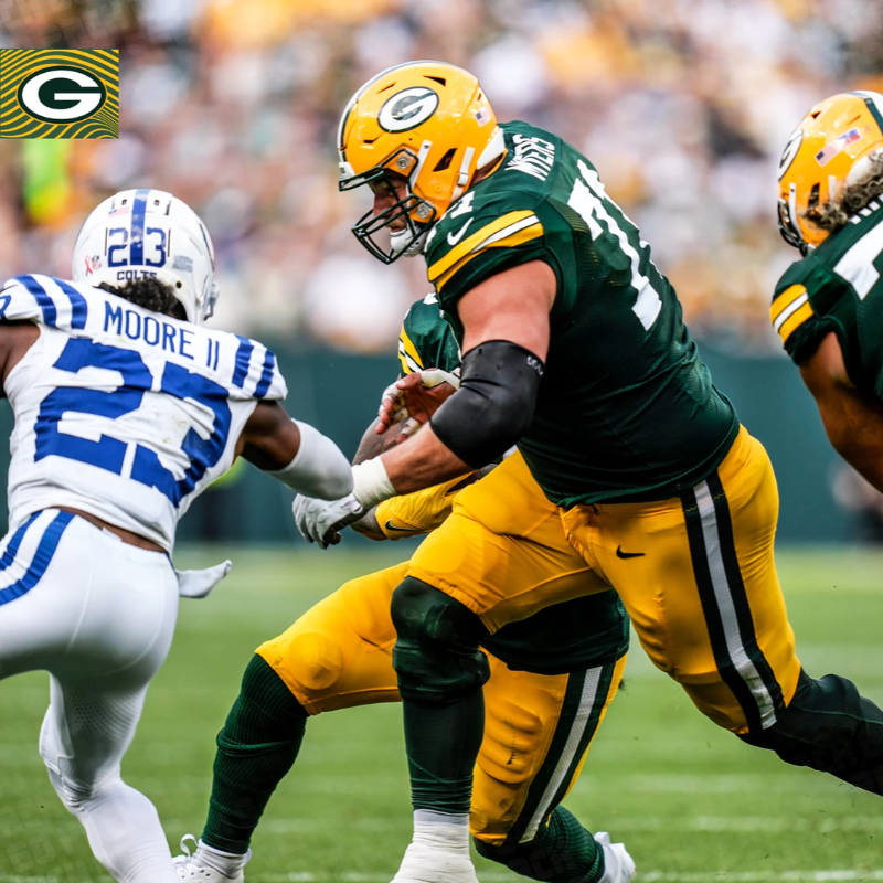 packers's tweet photo. The O-line played some grimy football on Sunday