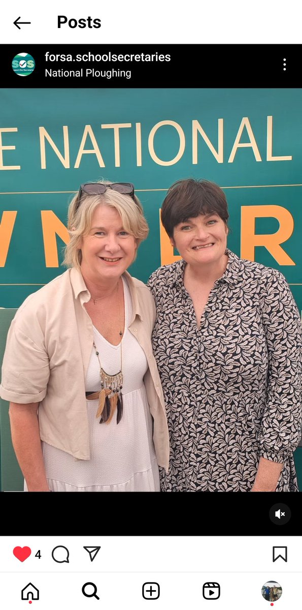 Forsaschoolsecs's tweet image. Good luck to Noreen Collins #ploughing24 #breadmaker with branch committee member Esther