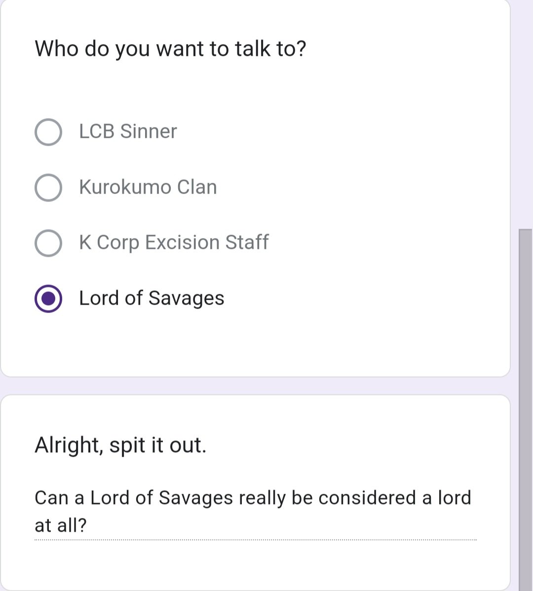[It seems like this one isn't responding yet.]