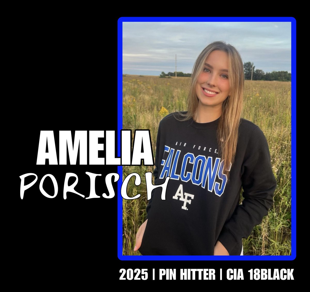 Huge congratulations to Amelia Porisch on your recent commitment to the Air Force Academy! Amelia, you are just getting started with your volleyball career and we can’t wait to watch you compete at the next level!