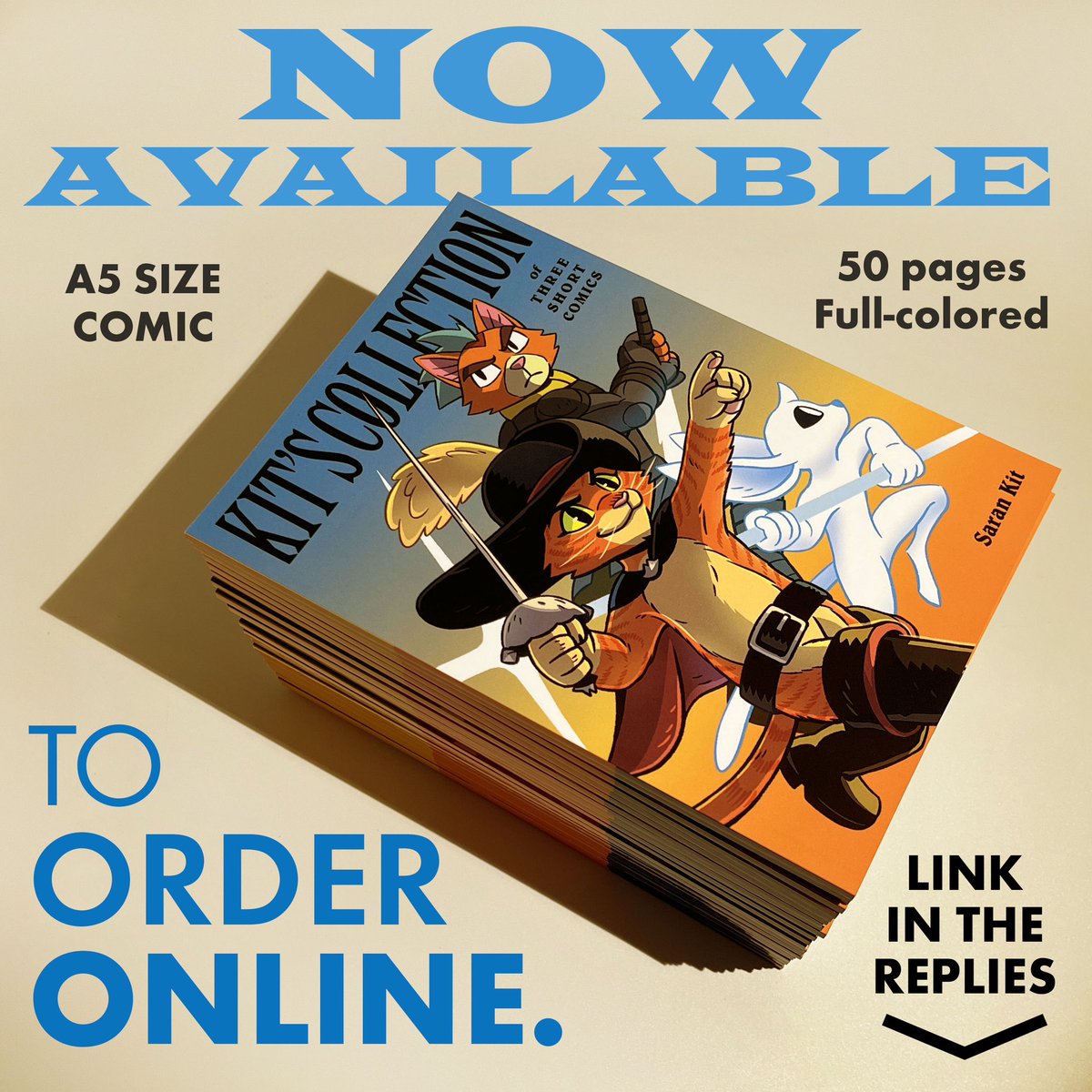saran_kit's tweet image. Kit’s Collection, the comic book, is now available to order online!
Link in the replies and description.