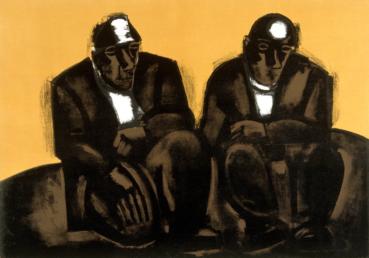 Josef Herman (1911–2000) was a realist artist renowned for his sketches and paintings of working people. Born in Warsaw, Poland, in 1911, Herman was among several Jewish artists who fled Eastern Europe to escape Nazi persecution. In 1938, he became a refugee and traveled to