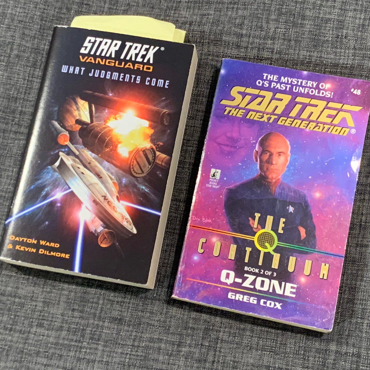 Some #StarTrekResurgence #BTS - we chose the Tkon to play a big role in the game because they were largely unexplored after their appearance in TNG, but there were two novels I looked at, from Greg Cox and @DaytonWard &amp; <a href="/KevinDilmore/">Kevin Dilmore ☮️</a>. Did you spot any connections?
@TrekResurgence