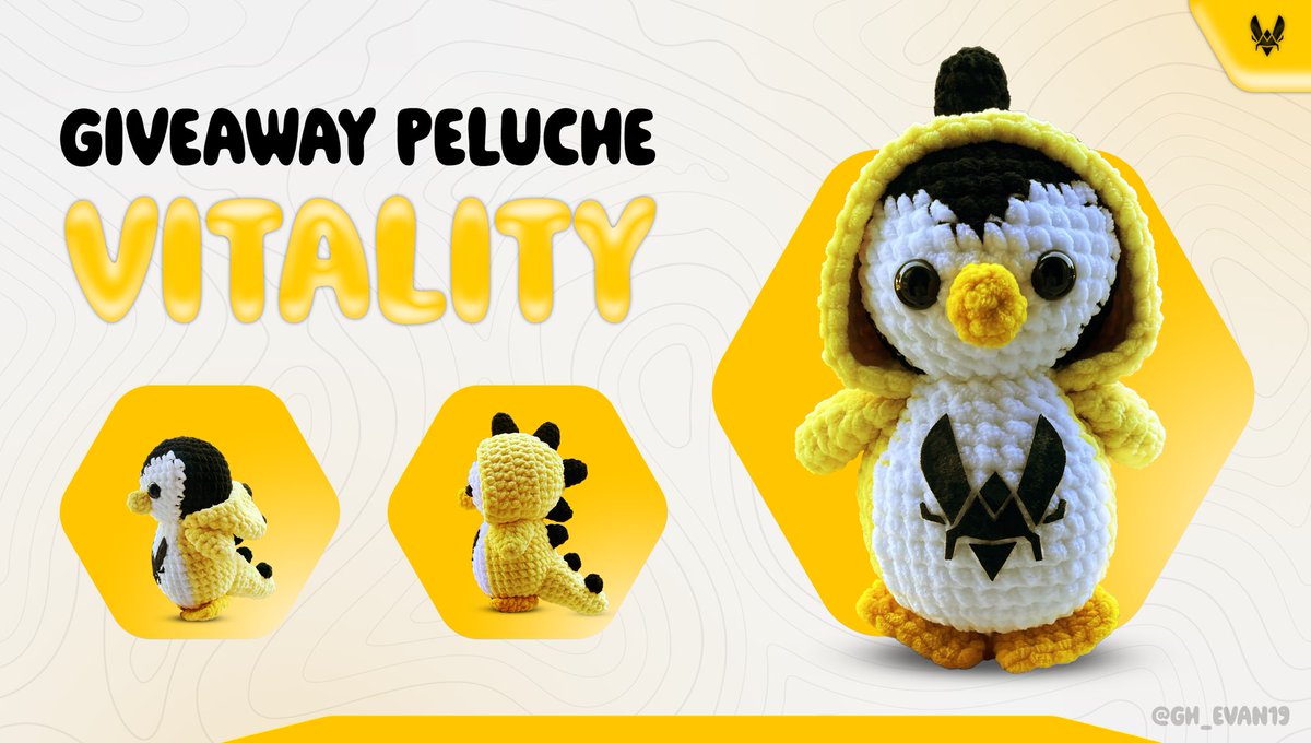 GIVEAWAAAAAAY DES 1K Followers ! 

Comme promis, une incroyable peluche en crochet de <a href="/ManonPtrk/">uouɐɯ ♡🐝</a> à gagner ! 🐝🐝 Pour ça rien de plus simple : 

Like &amp; RT 
Follow <a href="/ManonPtrk/">uouɐɯ ♡🐝</a> &amp; <a href="/CaptainKrazzy/">𝑲𝒓𝒂𝒛𝒛𝒚 🐝</a> 
Et tag quelqu’un qui en a absolument besoin ! 😎 

Affiche by : <a href="/GH_Evan19/">Evan19</a> le goat 💛