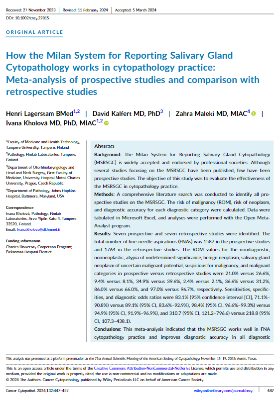 Cancer Cytopathology tweet media