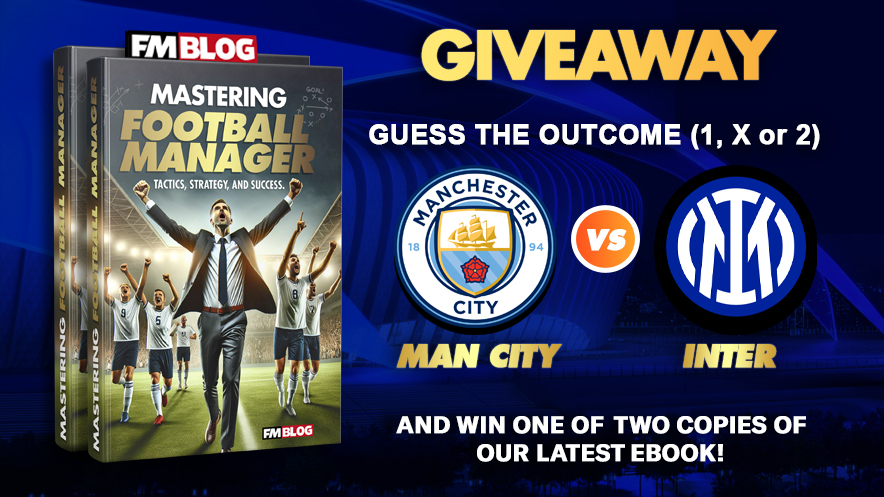 fmbIog's tweet image. 🚀 Giveaway of our new FM book 'Mastering Football Manager' 📚 &amp;gt; bit.ly/masterfm
‍
🌟 How to Enter:
Like 💗 + RT 🔁 + Predict the outcome of the Champions League match: Man City vs Inter. Will it be a home win, draw, or away win? (1, X, or 2) ⚽
‍
Simple Rules:
🎯 One…