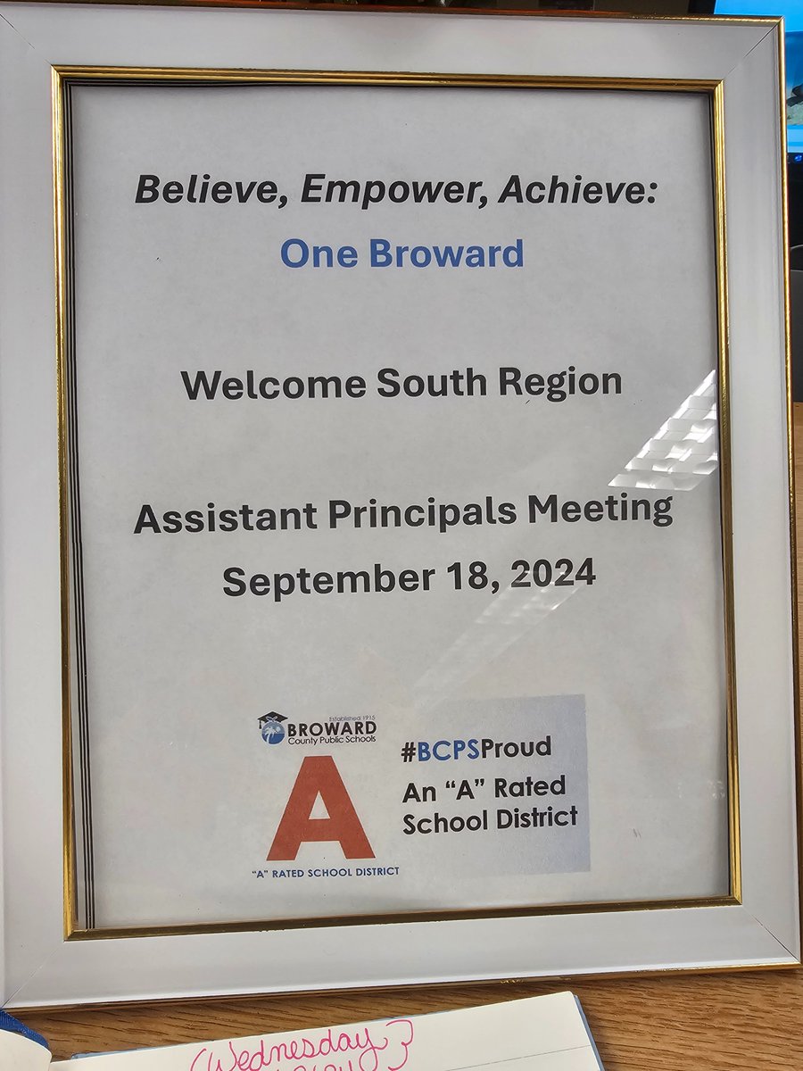 NadineMSmithh's tweet photo. First Assistant Principal meeting for the 2024-2025 School Year @Mr_P_WB @MrCainBroward #ForeverMustangs https://t.co/kRuo9eMlg0