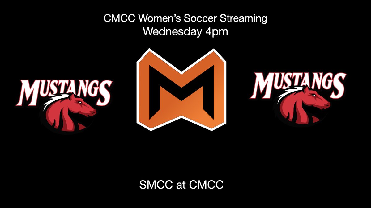 Rivals at it today from <a href="/CMCCMustangs/">CMCC Athletics</a> in Women's Soccer at 4pm. Join @RobKennedy70 and <a href="/CalebLambTweet/">Caleb Lamb</a> on the call.