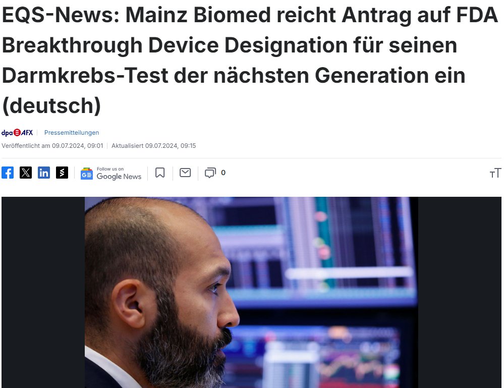 Darmkrebs ist weltweit eine der führenden Todesursachen. Doch $MYNZ macht enorme Fortschritte in der Früherkennung und setzt neue Maßstäbe.

$NVDA $INTC $TSLA $PLTR $SOFI $F $AAPL $NIO $AAL $MARA #VMAs #น้ําท่วมเชียงราย #ปิ่นภักดิ์EP7 #Debate2024 #MinHeeJinOut