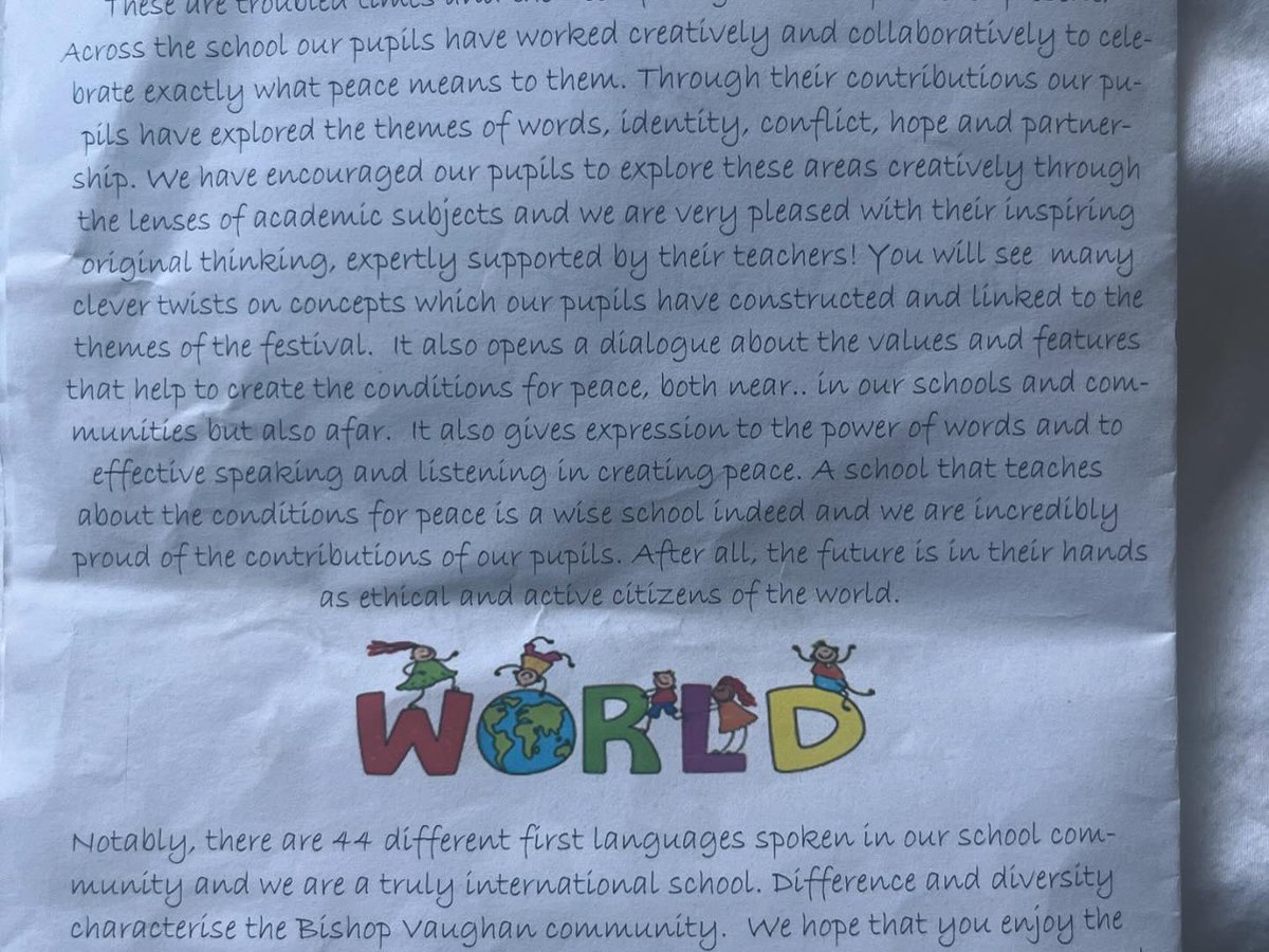 HSofWestGlam's tweet photo. 🤩 Delighted to be at Bishop Vaughan School’s Festival of Peace today where the unifying message of peace rang out🕊️
Beautiful costumes,singing and pupils displays of their heritage.Vibrancy, energy and colour abound. 🙏for inviting me @highsheriffs with Lord Mayor and Deputy LL https://t.co/n1dX3zttHf