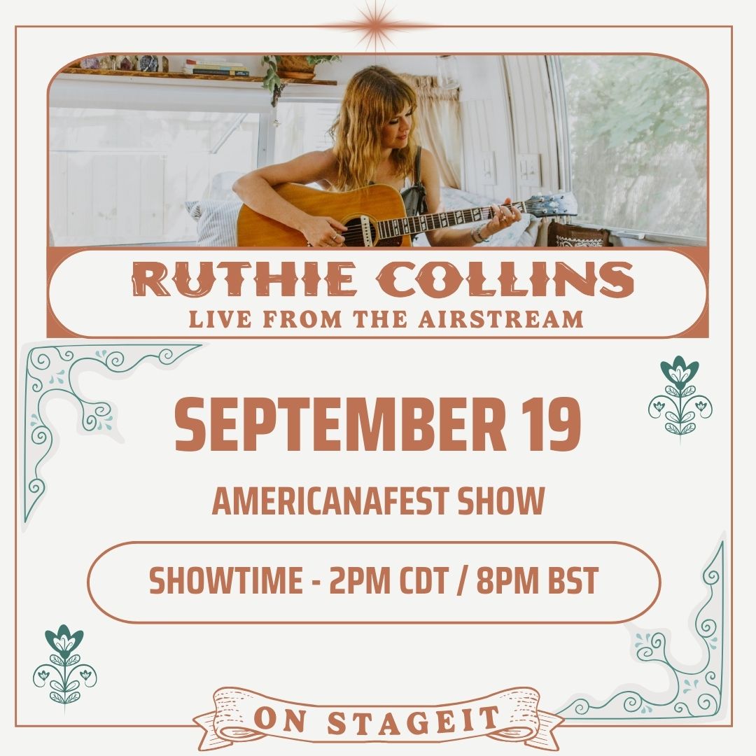 Join me TOMORROW to celebrate Americanafest on <a href="/stageit/">StageIt</a>! 🤠 I'll be playing some folk classics, new Americana hits, and so much more! 🤩 I can't wait! Tickets are "pay what you can" at the link. stageit.com/ruthiecollins